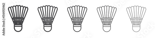 Badminton icon Line graphics illustration symbol