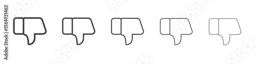bad feedback icon Line graphics illustration symbol