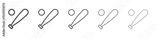 baseball sports icon Line graphics illustration symbol