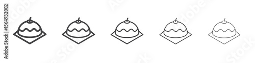 belgian buns icon Line graphics illustration symbol