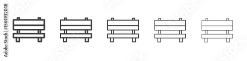 Bench icon Line graphics illustration symbol