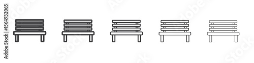 Bench icon Line graphics illustration symbol