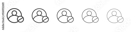 Block User Icon Line graphics illustration symbol