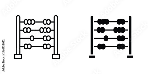 Abacus icon design collection. Vector sign and symbol for UI designs