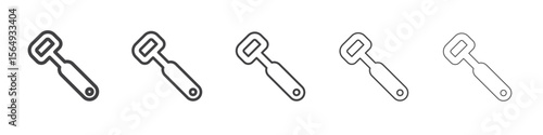 Bottle opener icon Line graphics illustration symbol