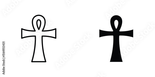 Ankh icon design collection. Vector sign and symbol for UI designs