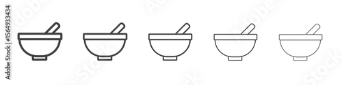 Bowl icon Line graphics illustration symbol