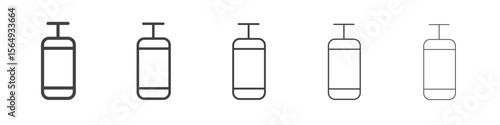 Boxing punch bag icon Line graphics illustration symbol