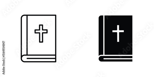Bible icon design collection. Vector sign and symbol for UI designs