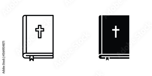 Bible icon design collection. Vector sign and symbol for UI designs