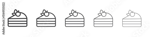Cake icon Line graphics illustration symbol