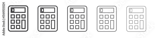 Calculator icon Line graphics illustration symbol