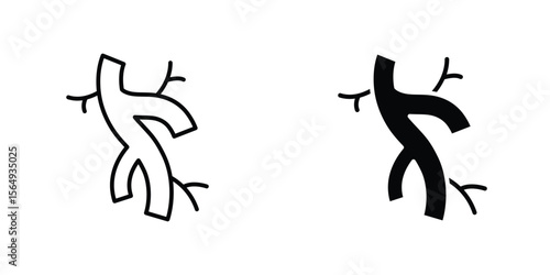 Blood vessel icon design collection. Vector sign and symbol for UI designs