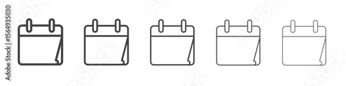 calendar icon Line graphics illustration symbol