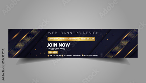 Elegant luxury website banner and abstract social media cover