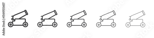 Cannon icon Line graphics illustration symbol