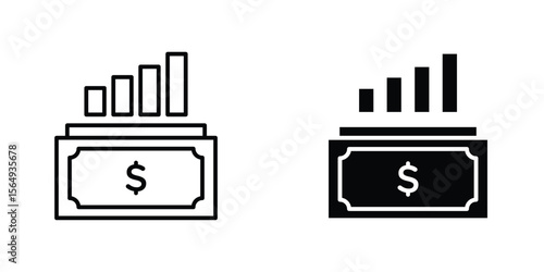 capital gain icon design collection. Vector sign and symbol for UI designs