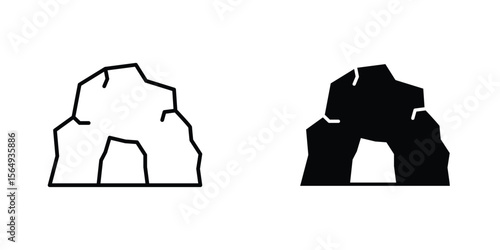 cave icon design collection. Vector sign and symbol for UI designs