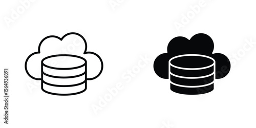 Cloud server icon design collection. Vector sign and symbol for UI designs