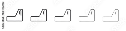 Car mud flap icon Line graphics illustration symbol