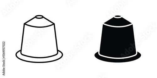 Coffee capsule icon design collection. Vector sign and symbol for UI designs