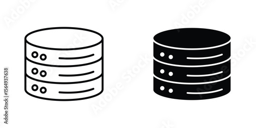 Cylinder database icon design collection. Vector sign and symbol for UI designs