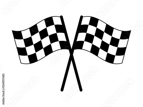 Minimalist racing flag checkered pattern vector illustration