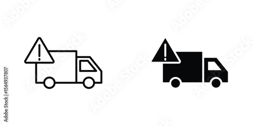 Delivery delay icon design collection. Vector sign and symbol for UI designs