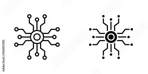 Decentralized icon design collection. Vector sign and symbol for UI designs