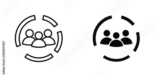 Demographics icon design collection. Vector sign and symbol for UI designs