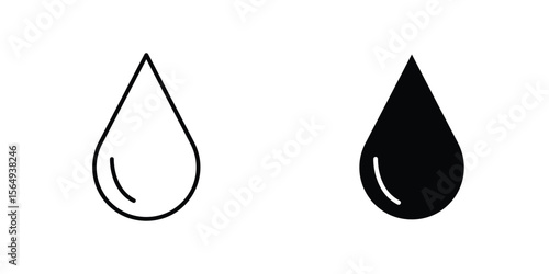 Drop icon design collection. Vector sign and symbol for UI designs