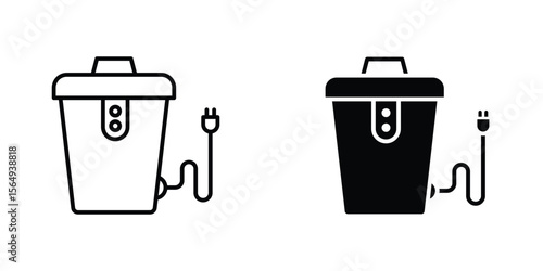 Garbage disposal icon design collection. Vector sign and symbol for UI designs