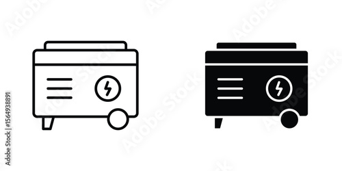 Generator icon design collection. Vector sign and symbol for UI designs