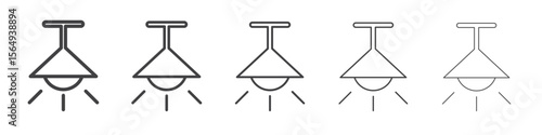 ceiling spotlight icon Line graphics illustration symbol