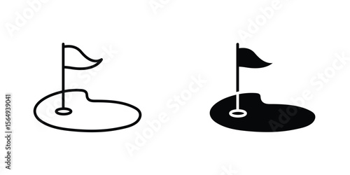 Golf yard icon design collection. Vector sign and symbol for UI designs