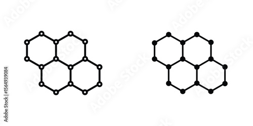 Graphene icon design collection. Vector sign and symbol for UI designs