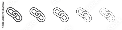 Chain link icon Line graphics illustration symbol