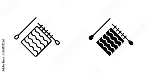 Handloom icon design collection. Vector sign and symbol for UI designs