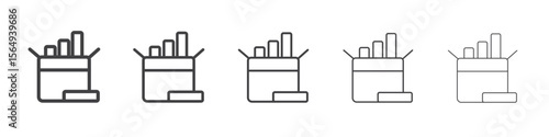 Chalk icon Line graphics illustration symbol