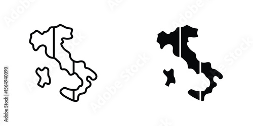 Italy flag icon design collection. Vector sign and symbol for UI designs