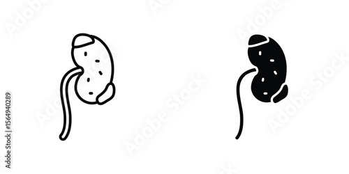 Kidney disease icon design collection. Vector sign and symbol for UI designs