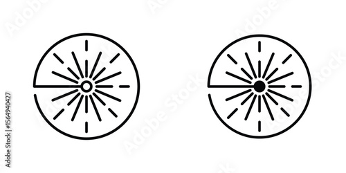 Laser beam icon design collection. Vector sign and symbol for UI designs
