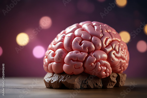 A striking 3D rendered illustration of the human brain on a black background, highlighting its intricate anatomy and symbolizing intelligence.