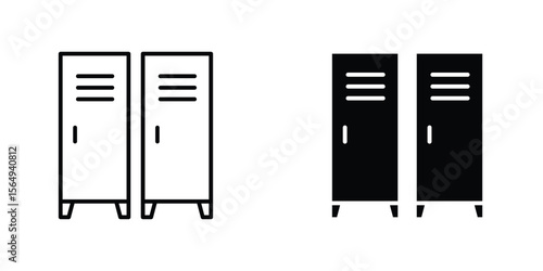 Locker icon design collection. Vector sign and symbol for UI designs