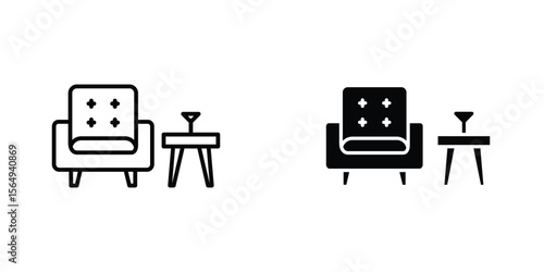 Lounge icon design collection. Vector sign and symbol for UI designs