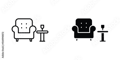 Lounge icon design collection. Vector sign and symbol for UI designs
