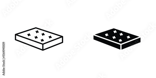Mattress icon design collection. Vector sign and symbol for UI designs