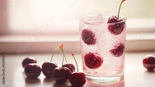 Wallpaper Mural Refreshing Cherry Ice Drink Summer Beverage Photography Torontodigital.ca