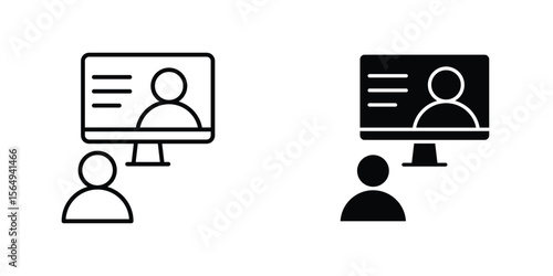 Online course icon design collection. Vector sign and symbol for UI designs