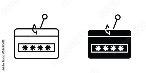 Password phishing icon design collection. Vector sign and symbol for UI designs